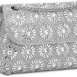 Lightweight and Stylish Rhinestone Clutch with Chain - Perfect for Any Occasion